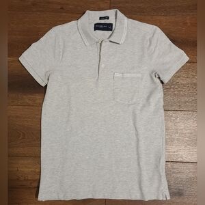 Abercrombie & Fitch Stretch Super Slim Gray Polo Sz S